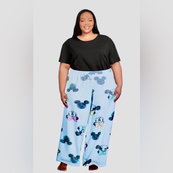 Disney Mickey & Minnie Print PJ Pants - Picture 1 of 11